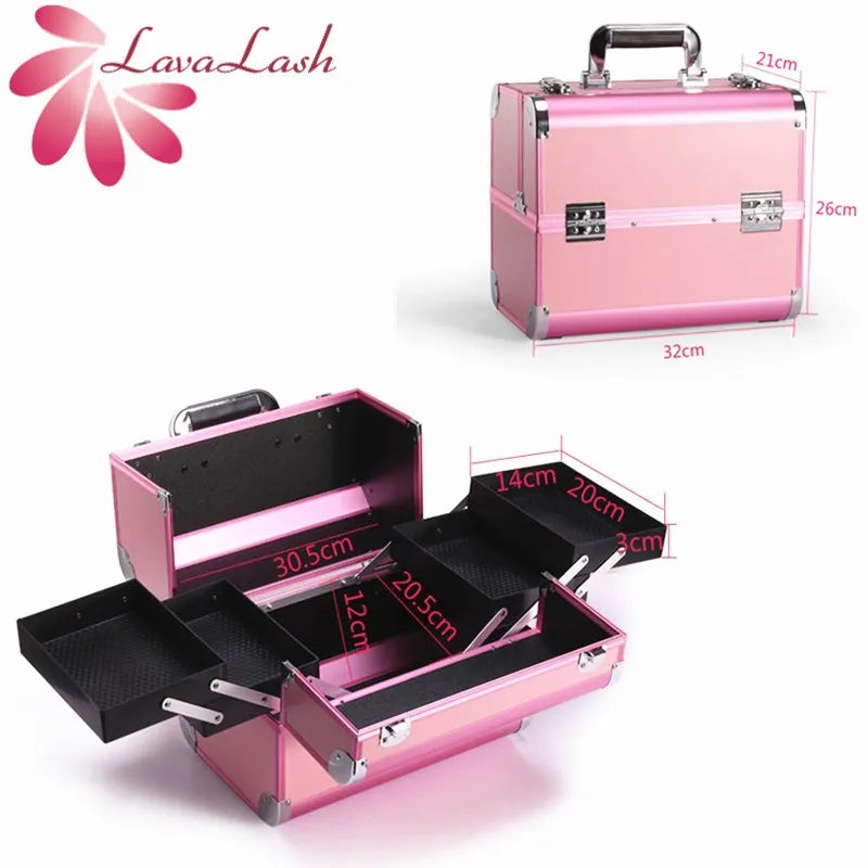 Professional Makeup Fashion Bag Cosmetic Case Bag Multilayer Storage Box