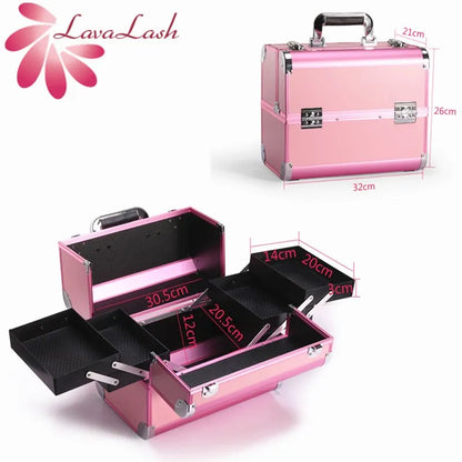 Professional Makeup Fashion Bag Cosmetic Case Bag Multilayer Storage Box