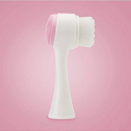 3D Silicone Facial Cleanser & Massage Brush - Soft Double Sided Bristles for Ultimate Skin Care