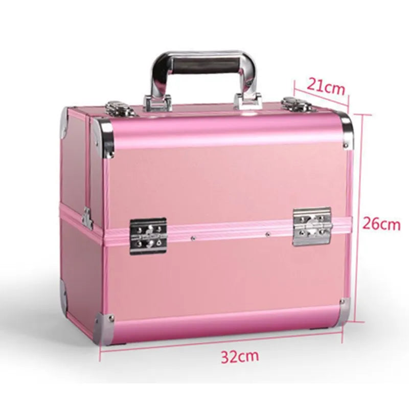 Professional Makeup Fashion Bag Cosmetic Case Bag Multilayer Storage Box
