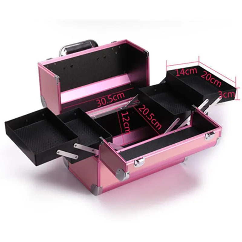 Professional Makeup Fashion Bag Cosmetic Case Bag Multilayer Storage Box