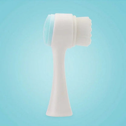 3D Silicone Facial Cleanser & Massage Brush - Soft Double Sided Bristles for Ultimate Skin Care