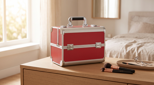 Multi-Layer Makeup Train Case closed lifestyle image