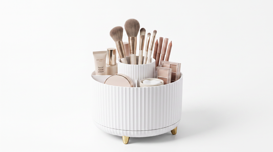 360 Rotating Makeup Organiser on a clean white background